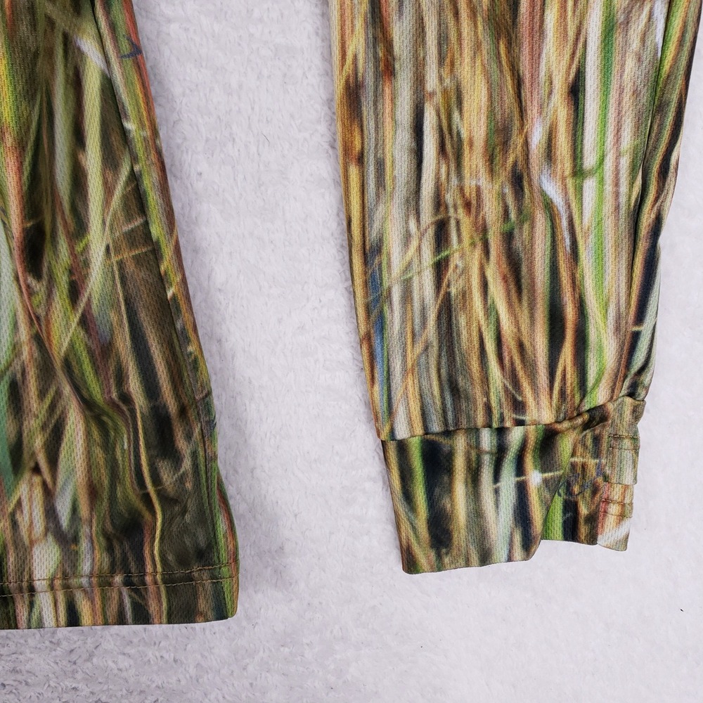 Fish Hide Sportswear Camo Fishing Shirt Mens 2XL Long Sleeve Performance Marsh - Picture 4 of 10